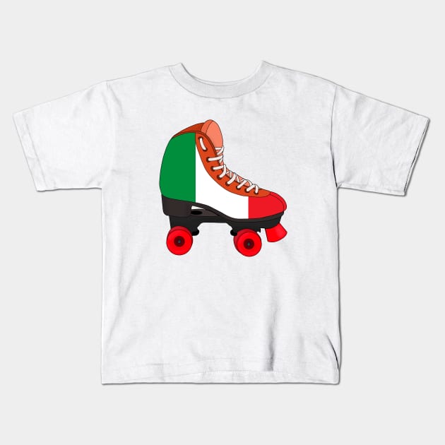 Roller Skating Italy Kids T-Shirt by DiegoCarvalho